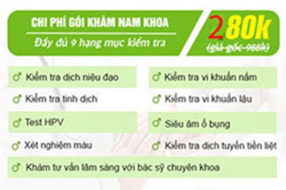 Chi phí khám nam khoa hết bao nhiêu tiền năm 2026